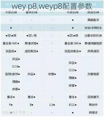 wey p8,weyp8配置参数