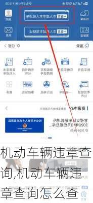 机动车辆违章查询,机动车辆违章查询怎么查