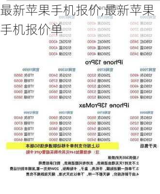 最新苹果手机报价,最新苹果手机报价单