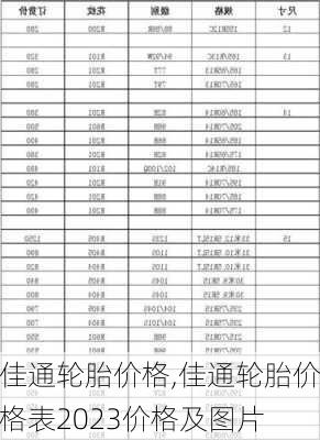 佳通轮胎价格,佳通轮胎价格表2023价格及图片