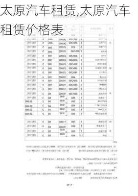 太原汽车租赁,太原汽车租赁价格表