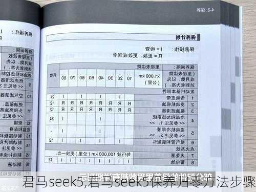 君马seek5,君马seek5保养归零方法步骤