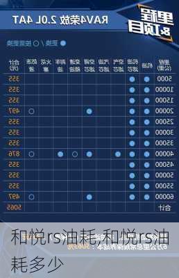 和悦rs油耗,和悦rs油耗多少