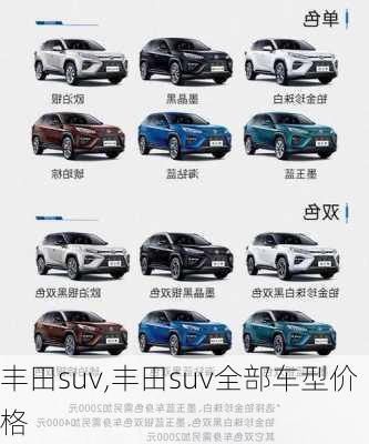 丰田suv,丰田suv全部车型价格