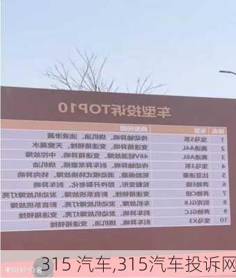 315 汽车,315汽车投诉网