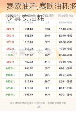 赛欧油耗,赛欧油耗多少真实油耗