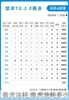 傲虎油耗,傲虎油耗多少