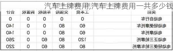 汽车上牌费用,汽车上牌费用一共多少钱