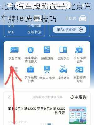 北京汽车牌照选号,北京汽车牌照选号技巧