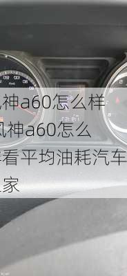 风神a60怎么样,风神a60怎么样看平均油耗汽车之家