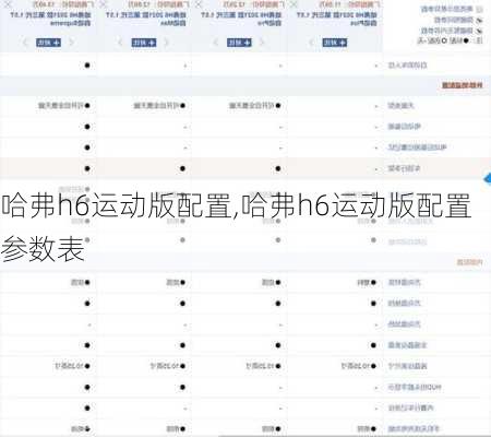 哈弗h6运动版配置,哈弗h6运动版配置参数表