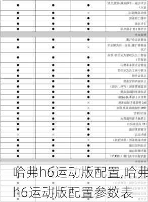 哈弗h6运动版配置,哈弗h6运动版配置参数表