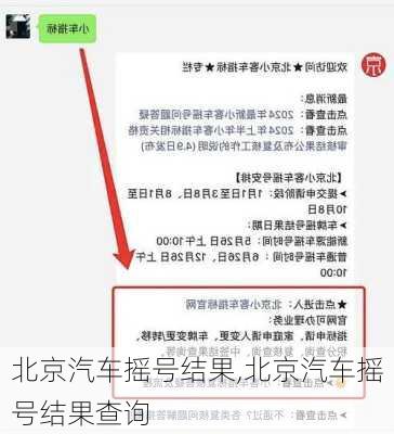 北京汽车摇号结果,北京汽车摇号结果查询