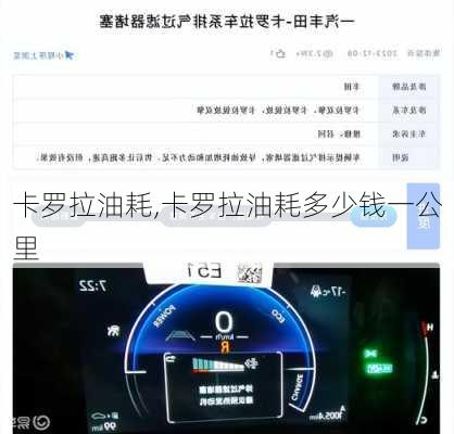 卡罗拉油耗,卡罗拉油耗多少钱一公里