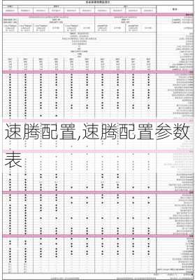 速腾配置,速腾配置参数表