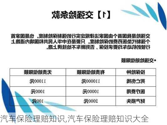 汽车保险理赔知识,汽车保险理赔知识大全