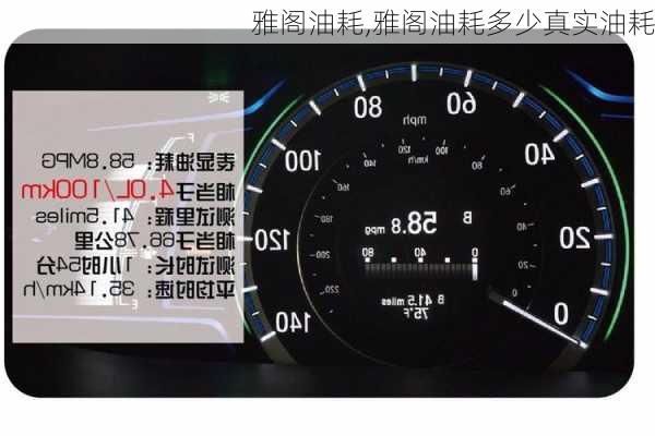 雅阁油耗,雅阁油耗多少真实油耗