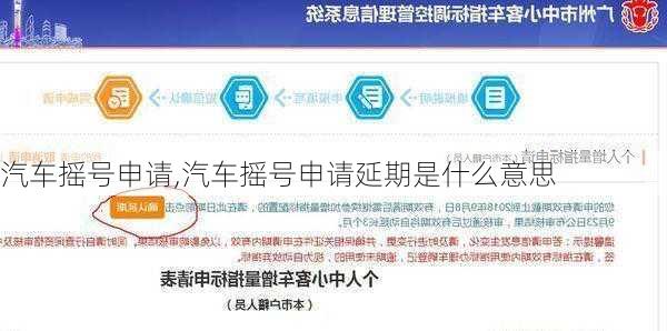 汽车摇号申请,汽车摇号申请延期是什么意思