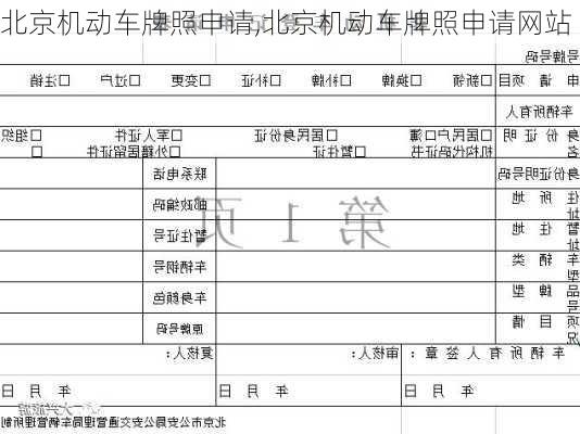 北京机动车牌照申请,北京机动车牌照申请网站