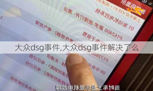 大众dsg事件,大众dsg事件解决了么