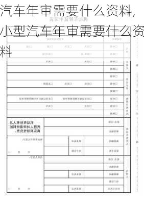 汽车年审需要什么资料,小型汽车年审需要什么资料