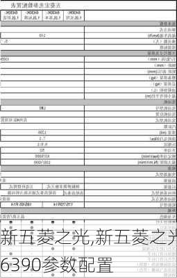 新五菱之光,新五菱之光6390参数配置