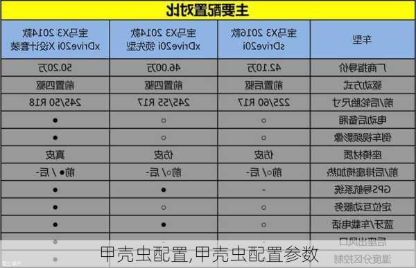 甲壳虫配置,甲壳虫配置参数