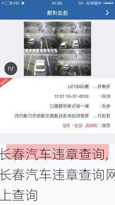 长春汽车违章查询,长春汽车违章查询网上查询