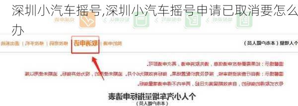 深圳小汽车摇号,深圳小汽车摇号申请已取消要怎么办