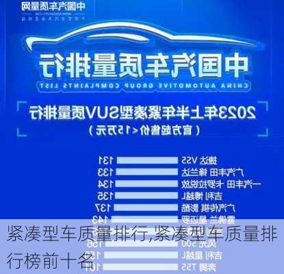 紧凑型车质量排行,紧凑型车质量排行榜前十名