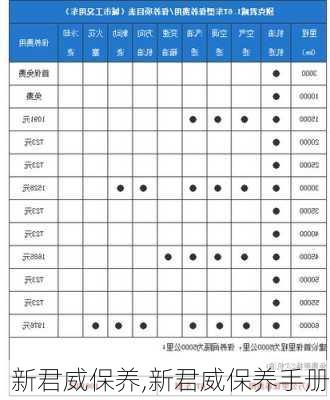 新君威保养,新君威保养手册