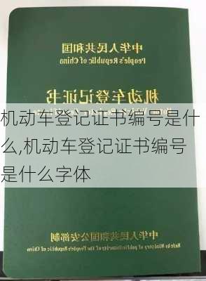 机动车登记证书编号是什么,机动车登记证书编号是什么字体