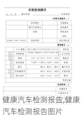 健康汽车检测报告,健康汽车检测报告图片