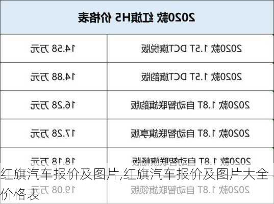 红旗汽车报价及图片,红旗汽车报价及图片大全价格表