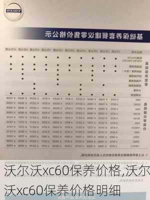 沃尔沃xc60保养价格,沃尔沃xc60保养价格明细