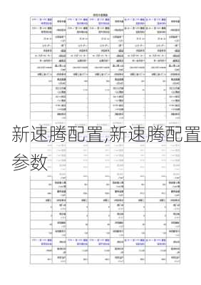 新速腾配置,新速腾配置参数