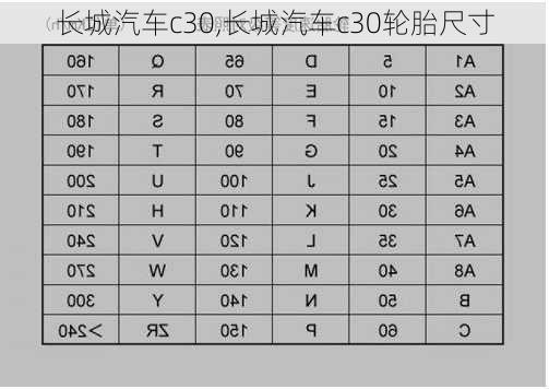 长城汽车c30,长城汽车c30轮胎尺寸