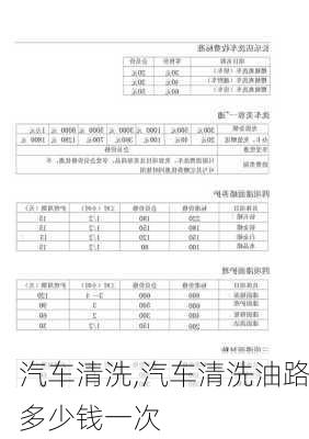 汽车清洗,汽车清洗油路多少钱一次