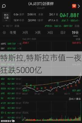 特斯拉,特斯拉市值一夜狂跌5000亿