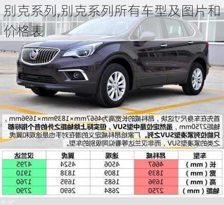 别克系列,别克系列所有车型及图片和价格表