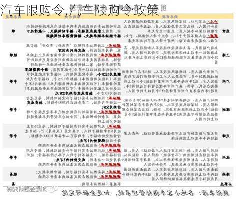 汽车限购令,汽车限购令政策