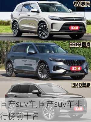 国产suv车,国产suv车排行榜前十名