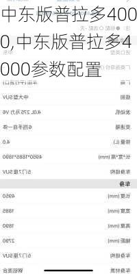 中东版普拉多4000,中东版普拉多4000参数配置
