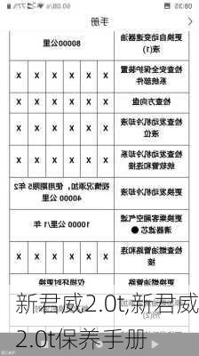新君威2.0t,新君威2.0t保养手册