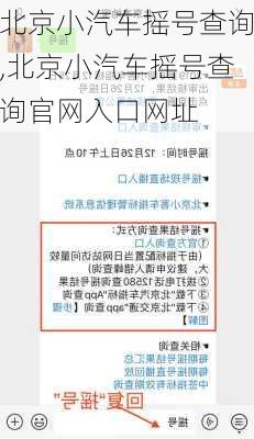 北京小汽车摇号查询,北京小汽车摇号查询官网入口网址