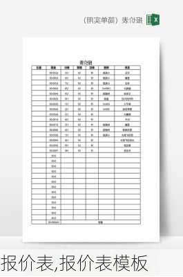 报价表,报价表模板