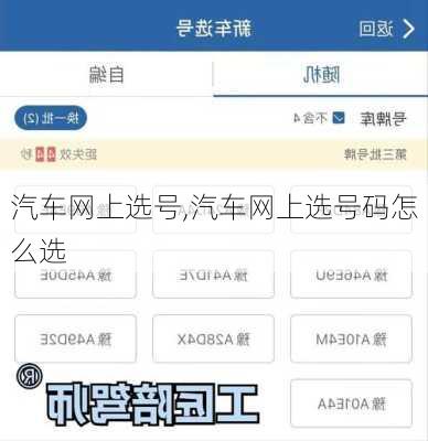 汽车网上选号,汽车网上选号码怎么选