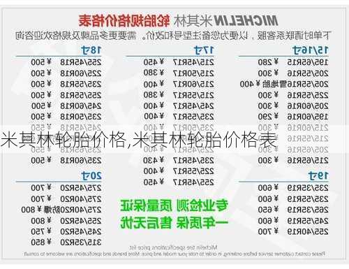 米其林轮胎价格,米其林轮胎价格表