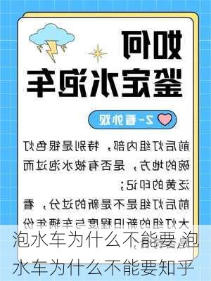 泡水车为什么不能要,泡水车为什么不能要知乎