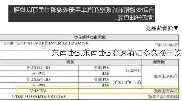 东南dx3,东南dx3变速箱油多久换一次